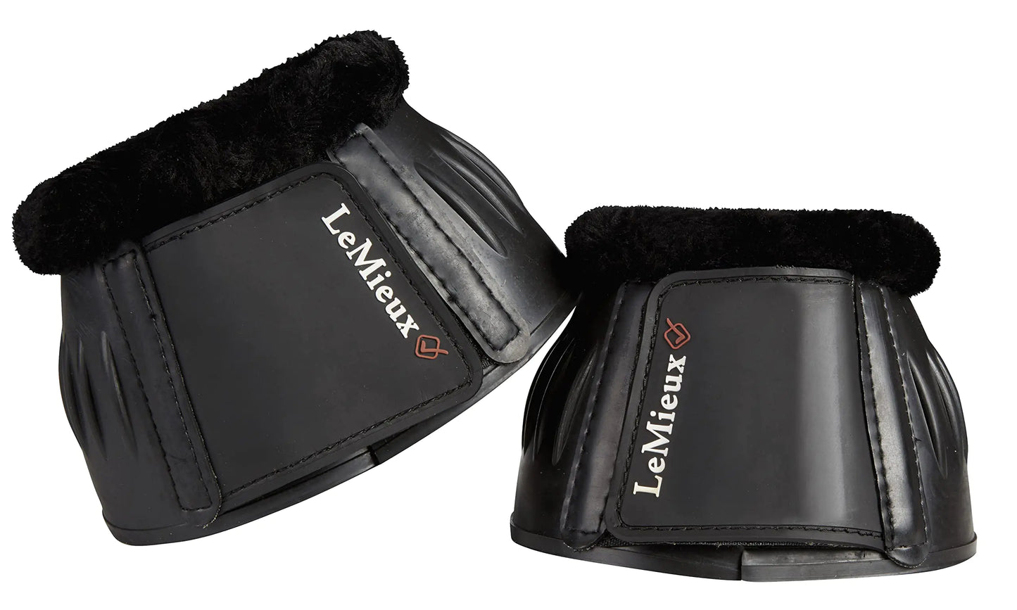 LeMieux Rubber Bell with Fleece Overreach Horse Boots - Protective Gear and Training Equipment - Equine Boots Wraps & Accessories (Black - Large) - The One Stop Equine Shop