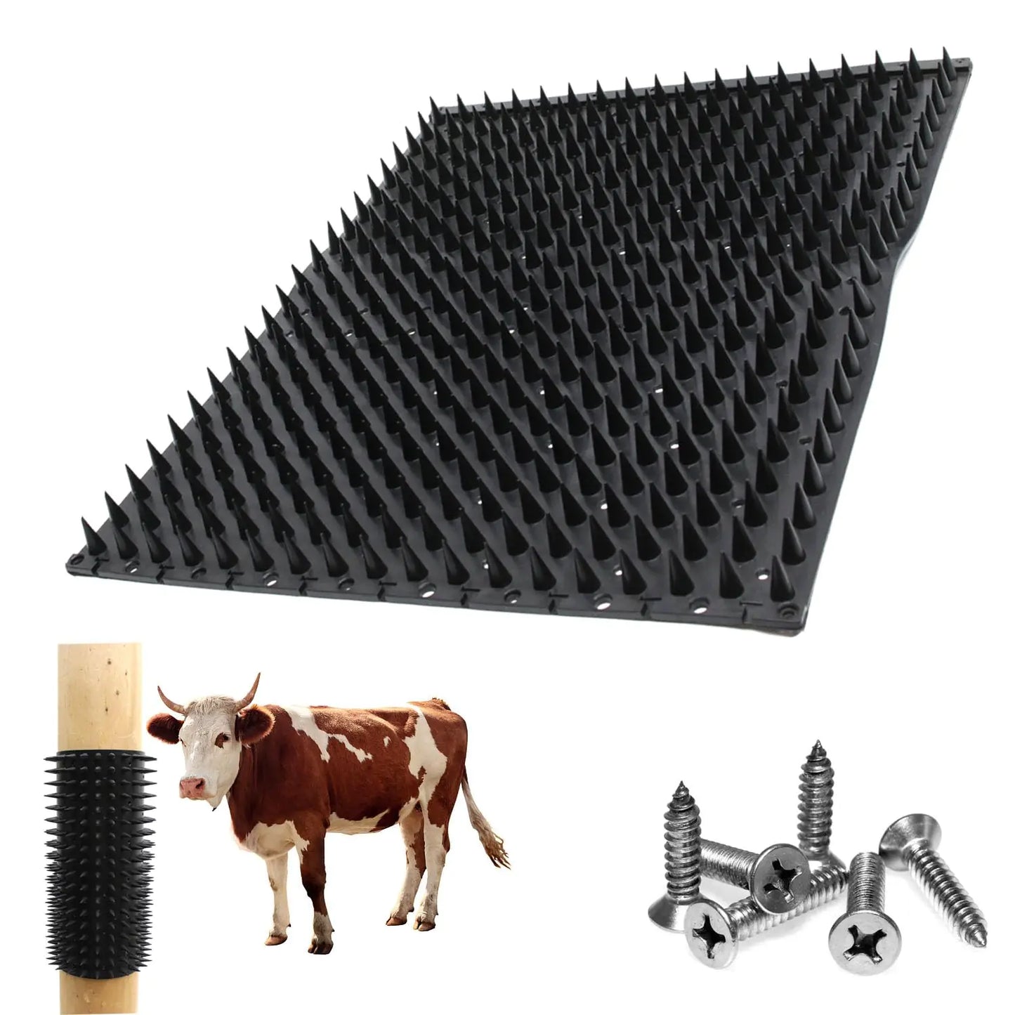 MeiZhongKai Cattle Scratcher - Livestock Scratching Brush | Horse Brushes Animal Scratch Itch Relief | Cattle Soft Touch Itch Post Pad For Livestock Horse Grooming Cattle Sheep(33.8x42cm) - The One Stop Equine Shop