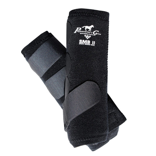 Professionals Choice Equine SMBII Leg Boots | Sold in Pairs | Black | Medium