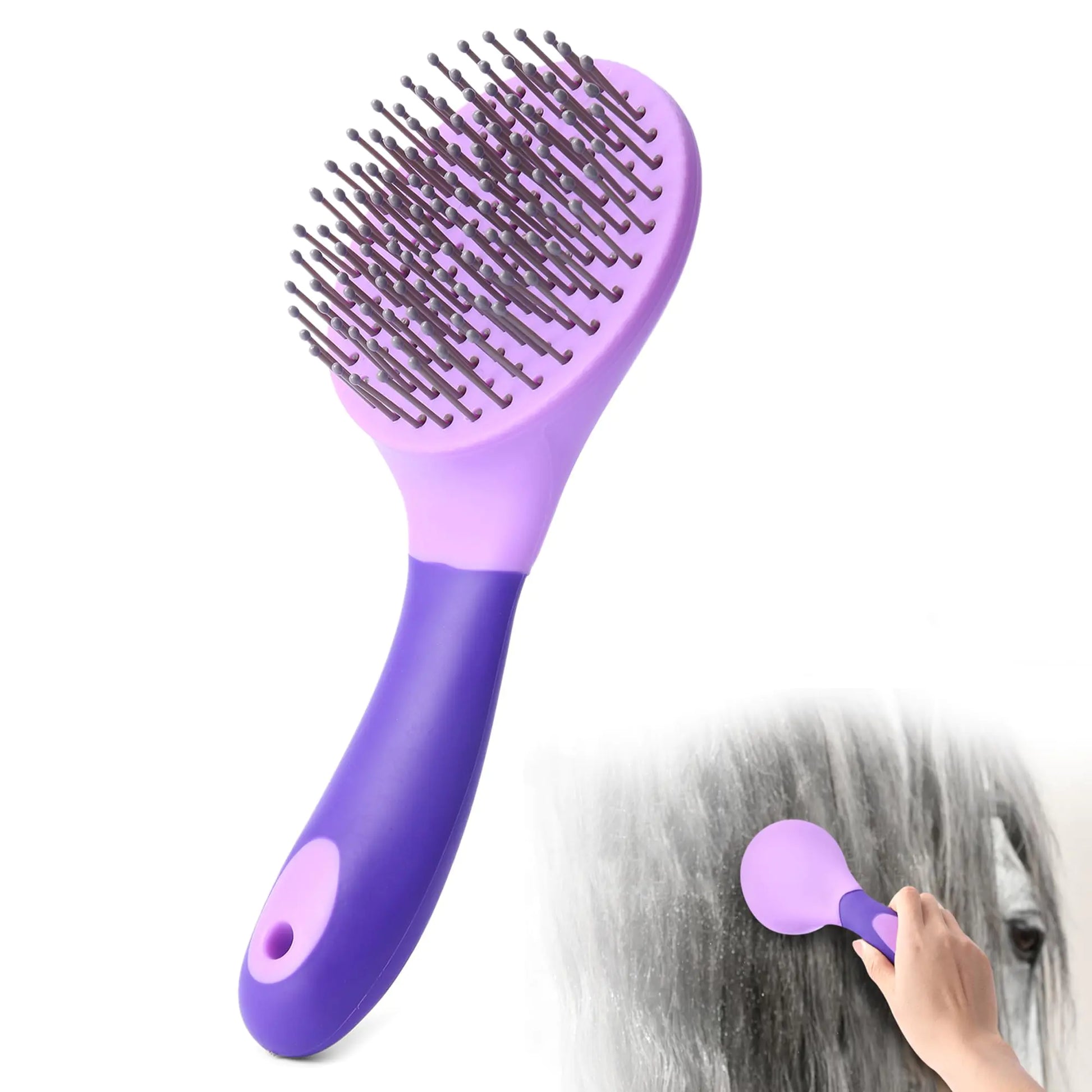 Equine Mane & Tail Combs Horse Brush Shedding Brush Grooming Tool for Horse (Purple) - The One Stop Equine Shop