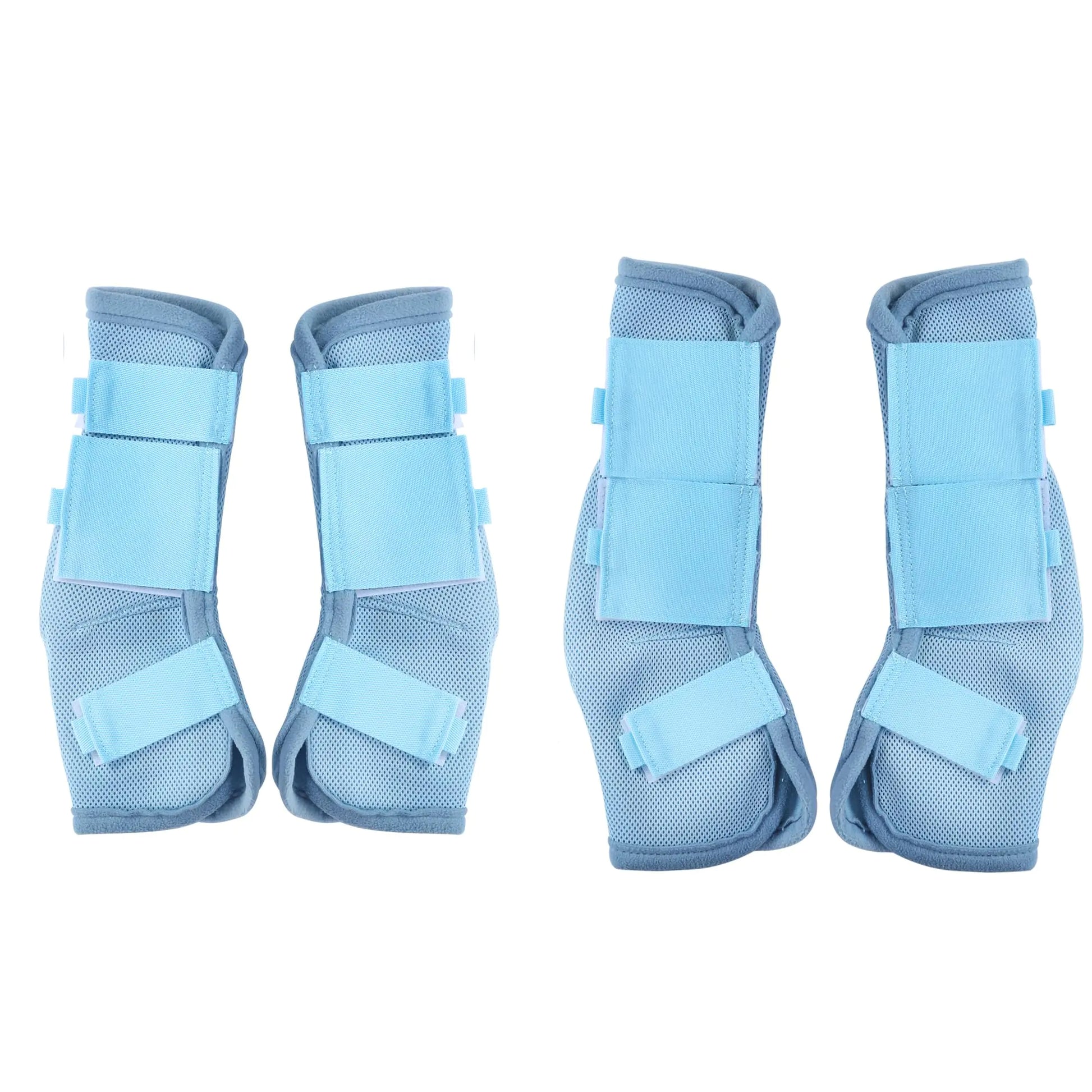 Horse Fly Boots - Fly Horse Boots Perfect for Equine Leg Wraps and Maximum Horse Fly Protection Set of 4 (Light Blue Pony) - The One Stop Equine Shop
