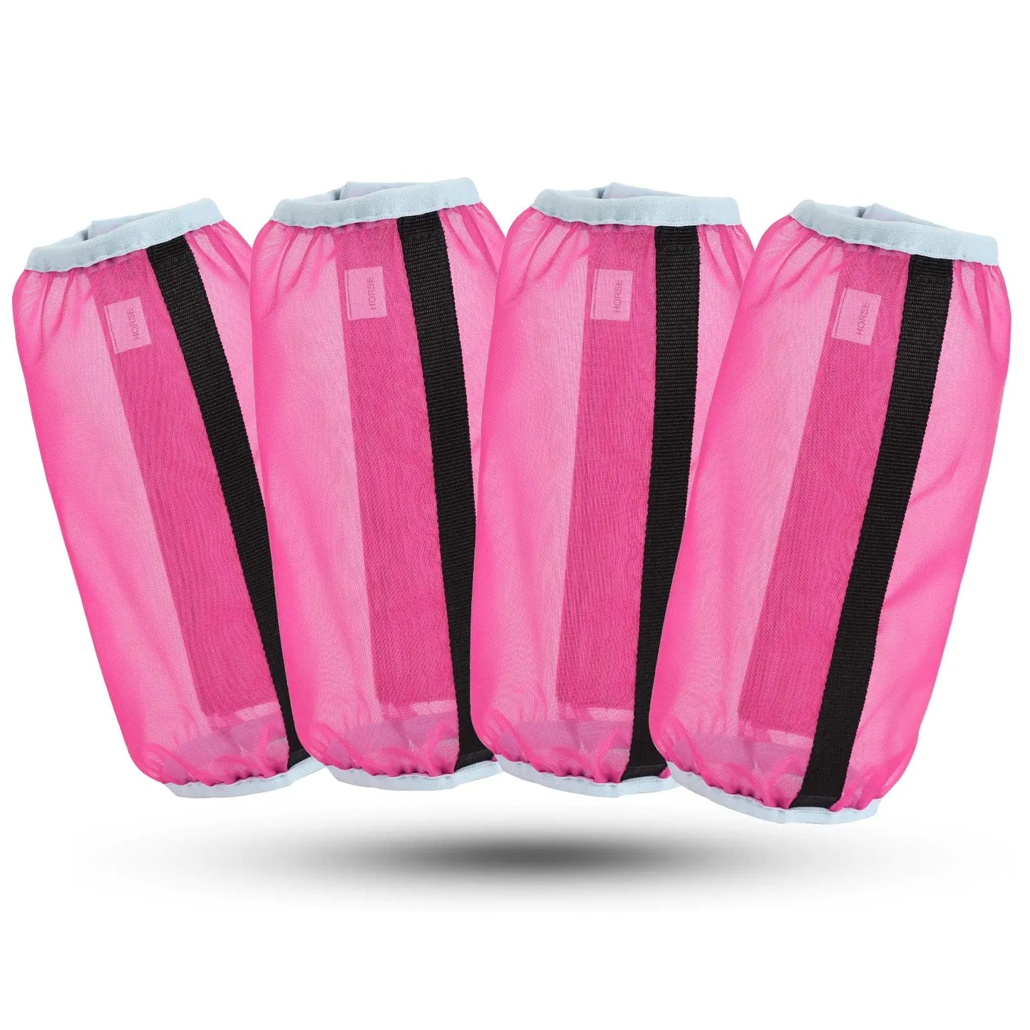 HR Farm- Horse Leggins Loose Fitting Fly BootsHorse Boots Leg Wraps Protection Gear Equine Set of 4 (Pink Large) - The One Stop Equine Shop