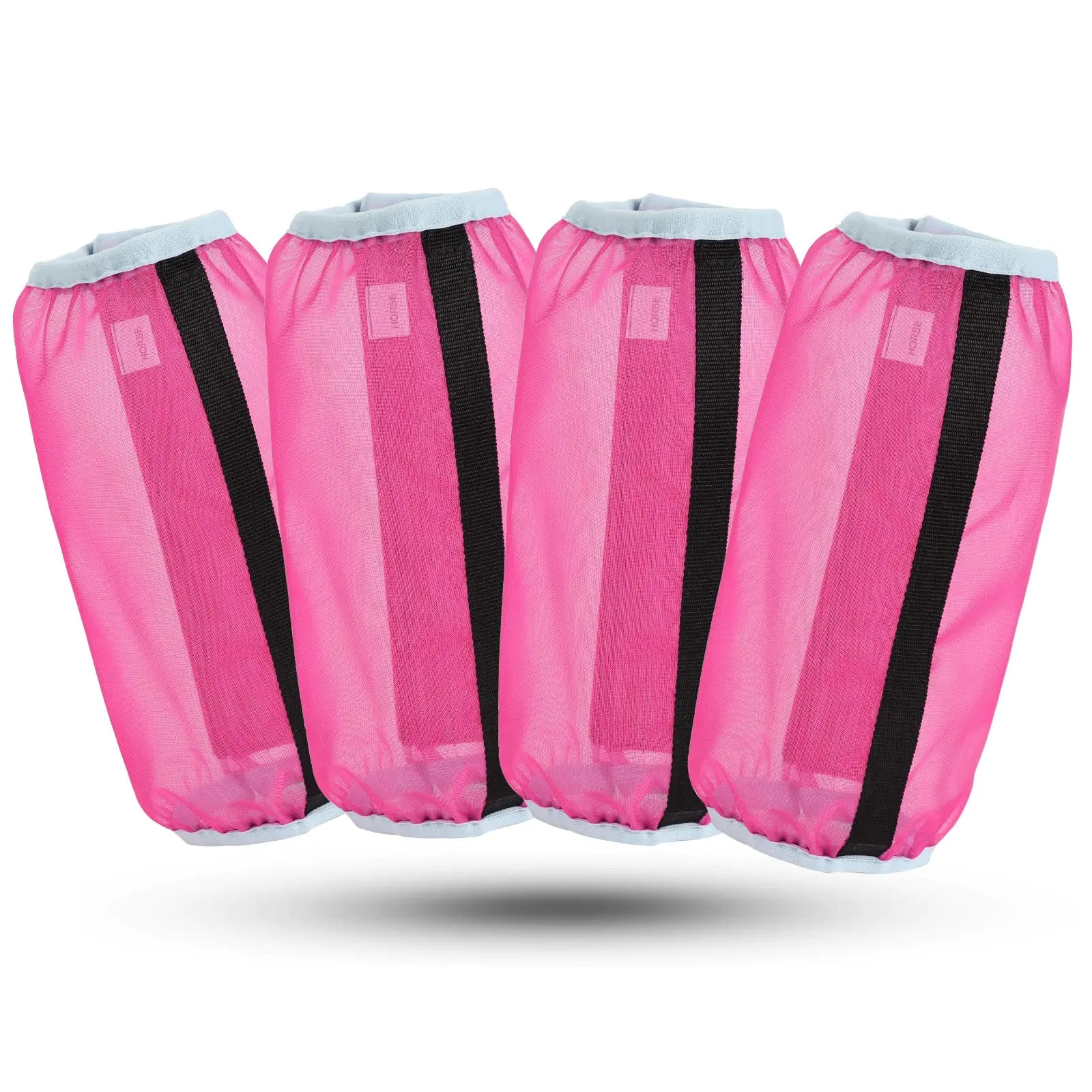 HR Farm- Horse Leggins Loose Fitting Fly BootsHorse Boots Leg Wraps Protection Gear Equine Set of 4 (Pink Large) - The One Stop Equine Shop
