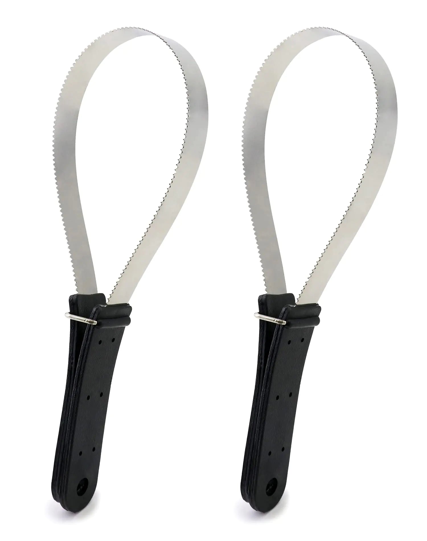 QWORK Horse Groming Shedding Blade 2 Pcs Stainless Steel Double Sided Hair Brush Scraper with Rubber Handle for Dogs and Horses - The One Stop Equine Shop