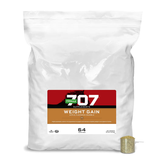 Formula 707 Weight Gain Powder Equine Supplement 16lb Refill Bag – Palatable Calorie-Rich Nutritional Support for Hard-to-Keep and Senior Horses - The One Stop Equine Shop