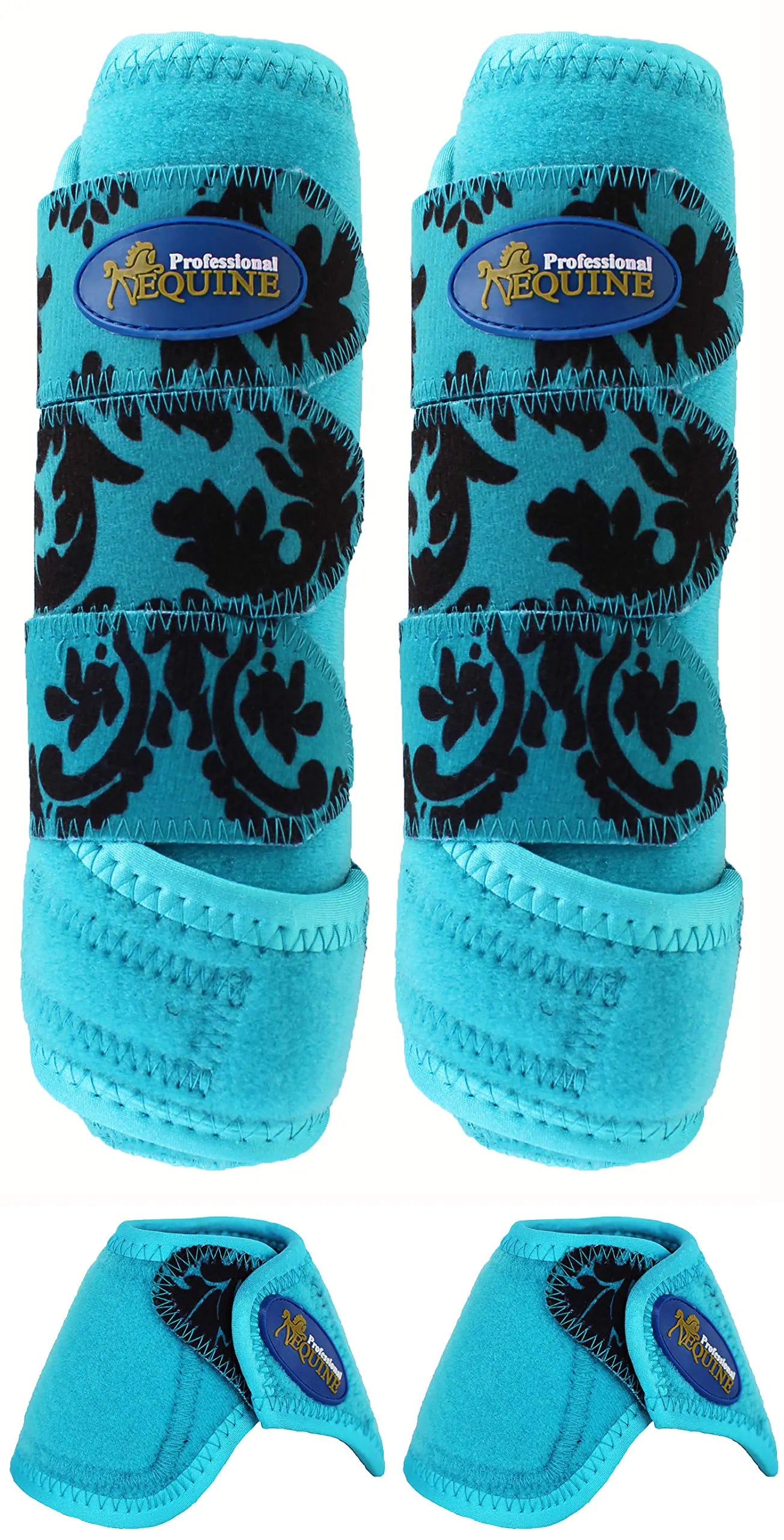 Professional Equine Horse Medium Sports Medicine Splint Bell Boots 4131B - The One Stop Equine Shop