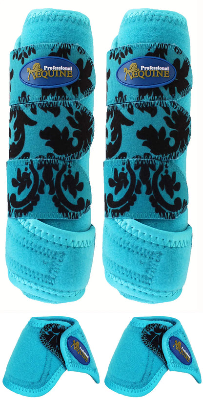 Professional Equine Horse Medium Sports Medicine Splint Bell Boots 4131B - The One Stop Equine Shop