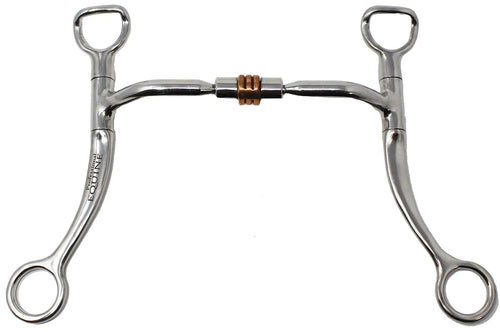 Professional Equine Horse Stainless Steel Western 5.5" Copper Roller Jointed Mouth Curb Horse Bit 35315C - The One Stop Equine Shop