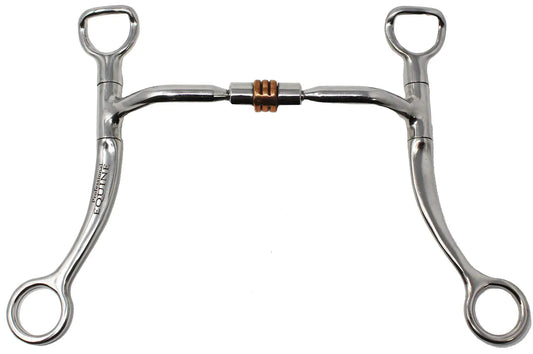 Professional Equine Horse Stainless Steel Western 5.5" Copper Roller Jointed Mouth Curb Horse Bit 35315C - The One Stop Equine Shop
