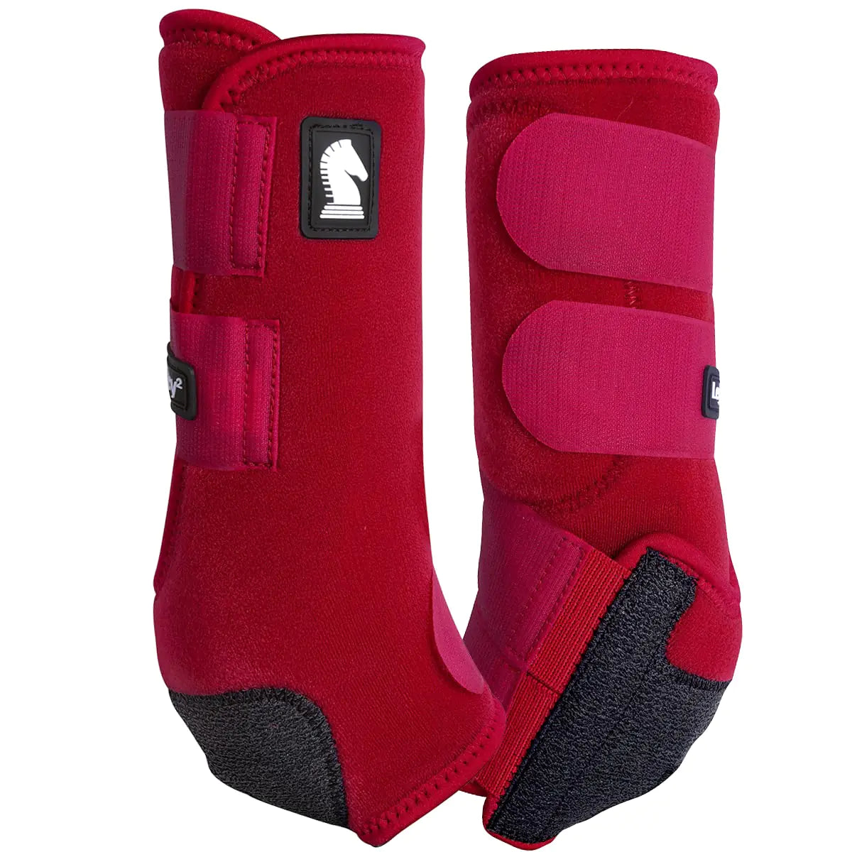 Classic Equine Legacy2 Hind Protective Boots 2 Pack Crimson M - The One Stop Equine Shop