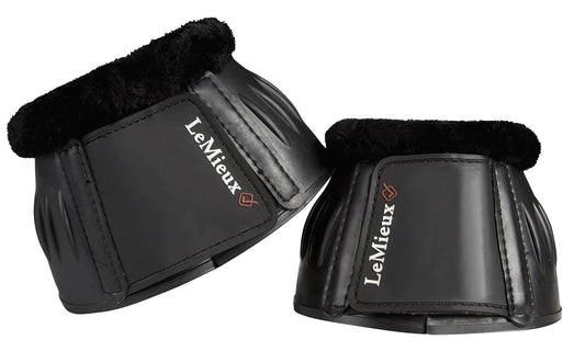 LeMieux Rubber Bell with Fleece Overreach Horse Boots - Protective Gear and Training Equipment - Equine Boots Wraps & Accessories (Black - Large) - The One Stop Equine Shop