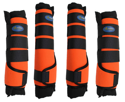 Professional Equine Horse Horse 4-Pack Leg Care Stable Shipping Neoprene Boot Wraps Orange 4108OR - The One Stop Equine Shop