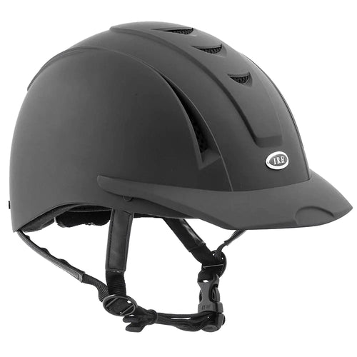 IRH Horseback Riding Safety Ergonomic Washable Rear Side Ventilation Equestrian Equi-Pro Helmet Matte Black X-Small - The One Stop Equine Shop