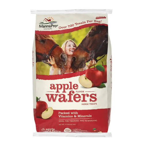 Manna Pro Apple Wafers - Treats for Horses - Packed with Vitamins & Minerals - Apple Flavored Horse Treats - 20 Pounds - The One Stop Equine Shop
