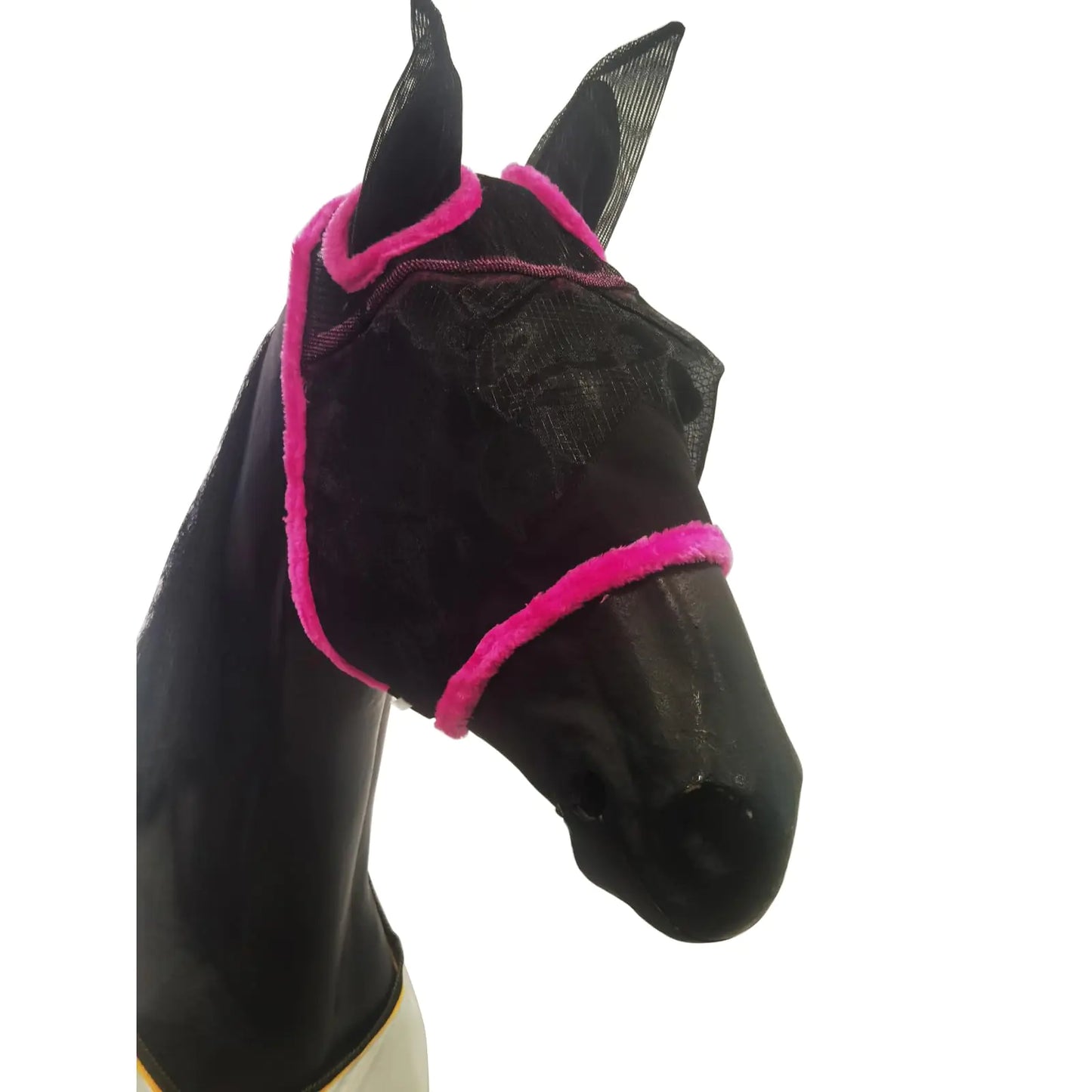 BARN & STABLE Breathable UV Protection Horse Fly Mask Tear-Resistant Mesh Fly Masks for Horses with Soft Fleece Edges & Adjustable Touch Straps Equine Mask with Ears - The One Stop Equine Shop