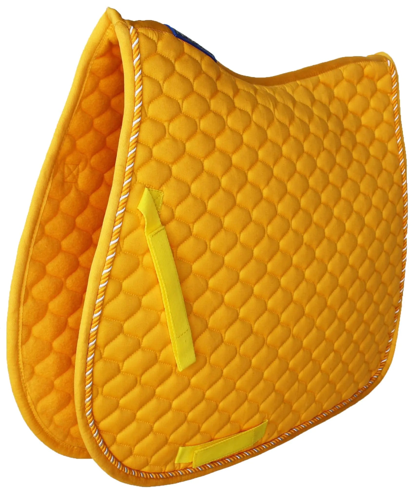Professional Equine Horse English Quilted Contoured Dressage Trail Saddle Pad Bright Yellow 7295YL - The One Stop Equine Shop