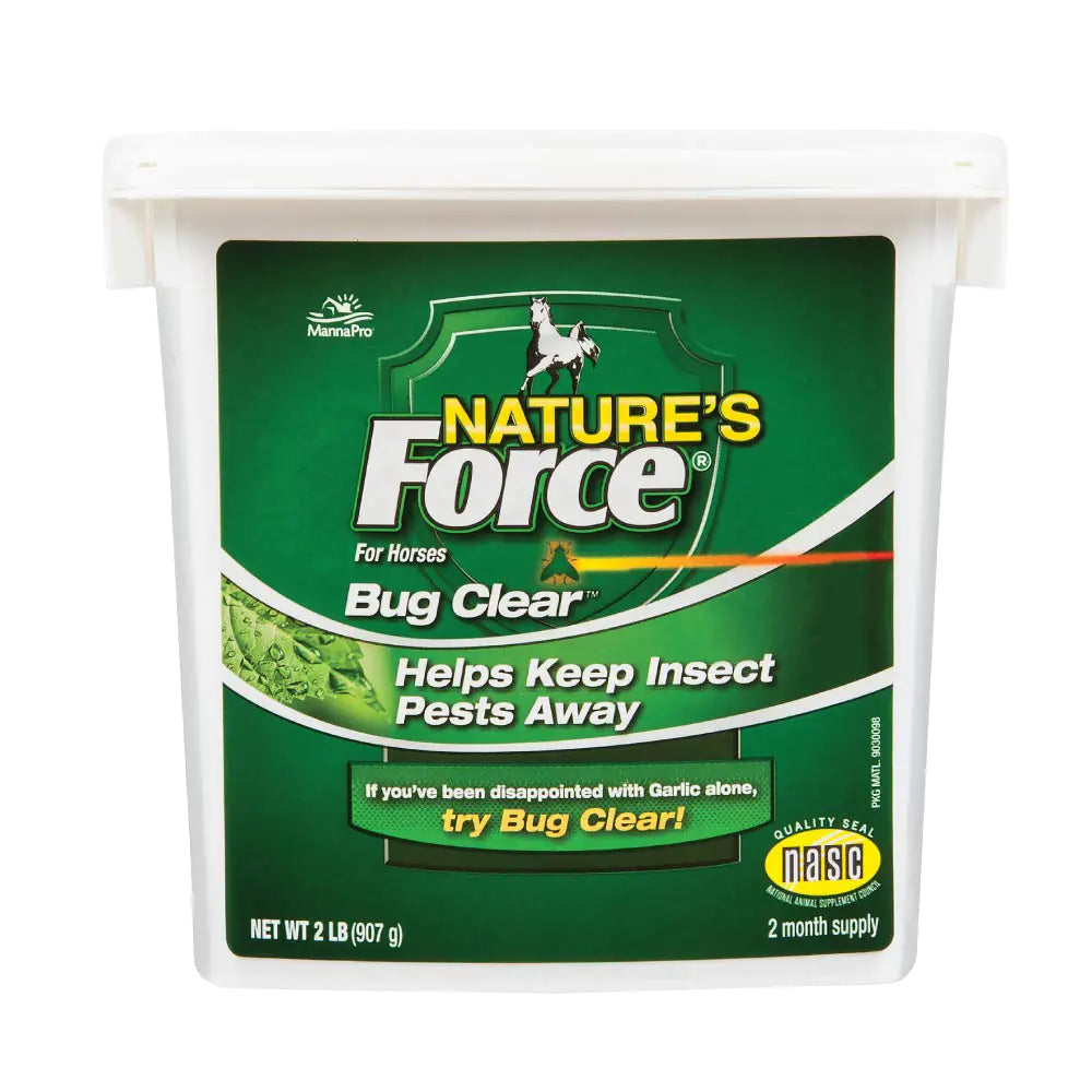 Manna Pro Natures Force Bug Clear | All Natural Equine Supplement for Insect Control | 2 Pounds - The One Stop Equine Shop