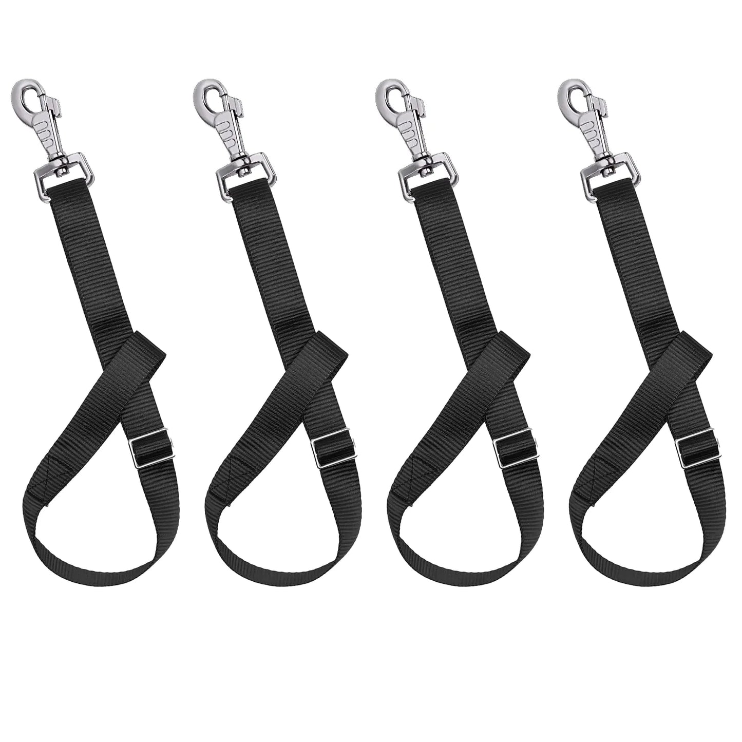 Rosemarie Horse Bucket Strap HangersHorse Suppliers Adjustable Nylon Straps up to 700 lbs for Hay Nets Water BucketsHanging-Pratical and Easy Use(4 Pack) (Black) - The One Stop Equine Shop
