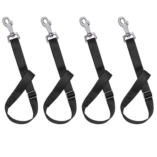 Rosemarie Horse Bucket Strap HangersHorse Suppliers Adjustable Nylon Straps up to 700 lbs for Hay Nets Water BucketsHanging-Pratical and Easy Use(4 Pack) (Black) - The One Stop Equine Shop