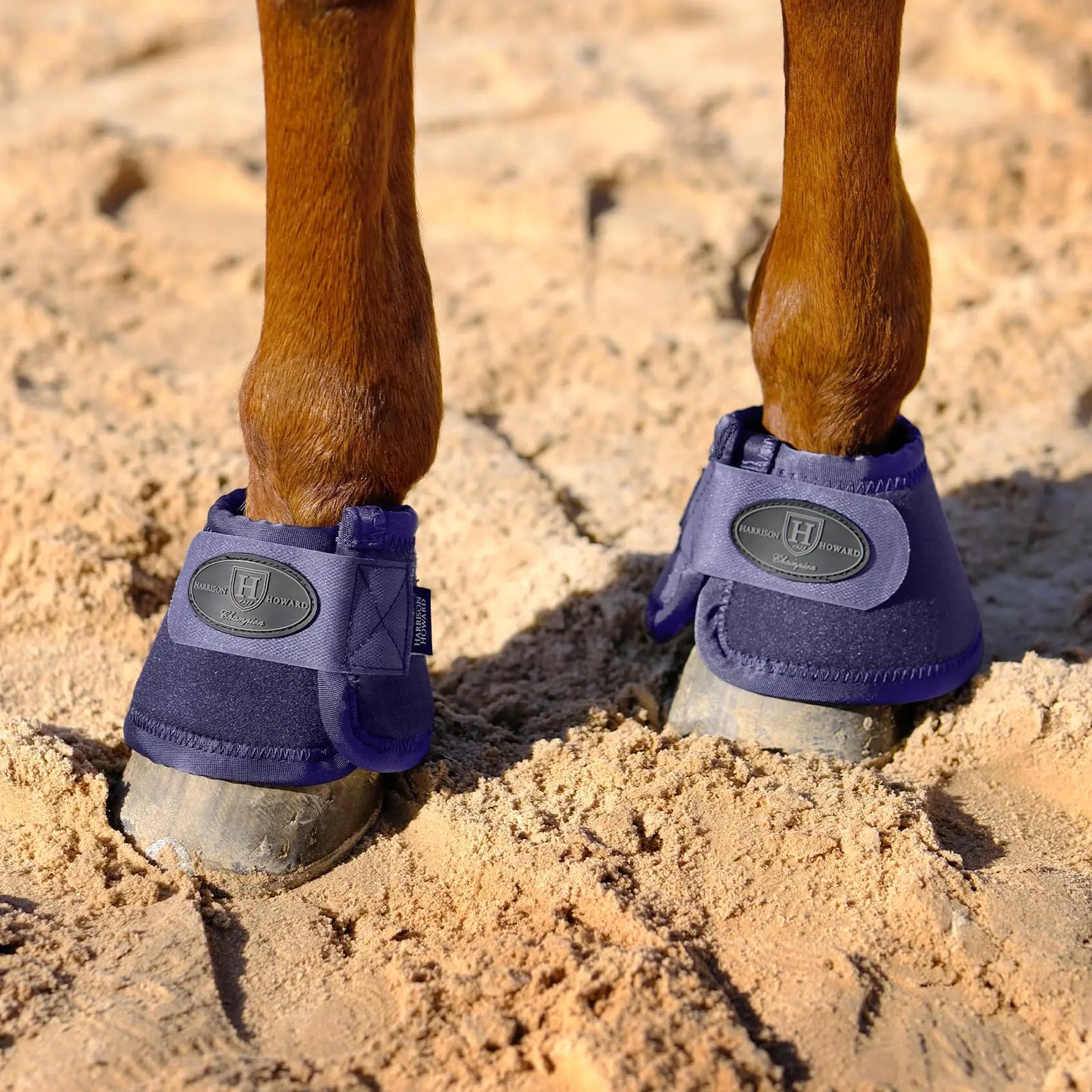 Harrison Howard Horse Bell Boots Equine Ballistic Hoof Overreach Bell Boot for Horse Sold as Pair-Deep Navy - The One Stop Equine Shop