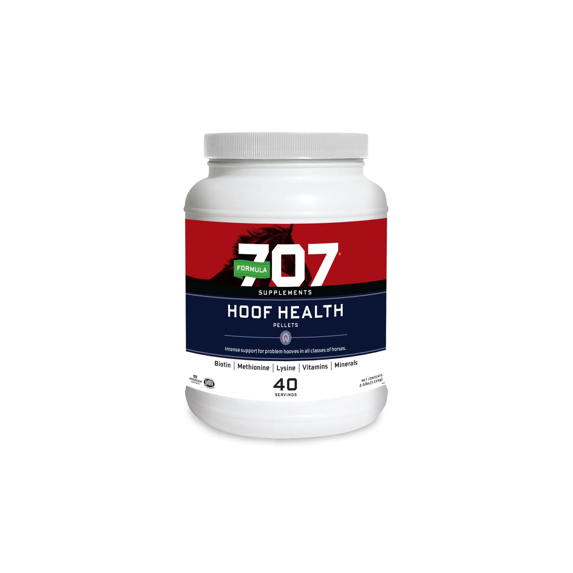 Formula 707 Hoof Health Equine Supplement 2.5lb Jar – Biotin Amino Acids and Minerals to Improve and Support Healthy Horse Hooves - The One Stop Equine Shop