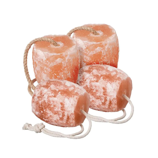 Himalayan Salt Lick 4-5 lbs | Pack of 4 | Salt Lick Deer | Licking Salt for Horses |Himalayan Licking Salt for Animals | Deer Salt Lick Block | Block Salt on Rope. - The One Stop Equine Shop