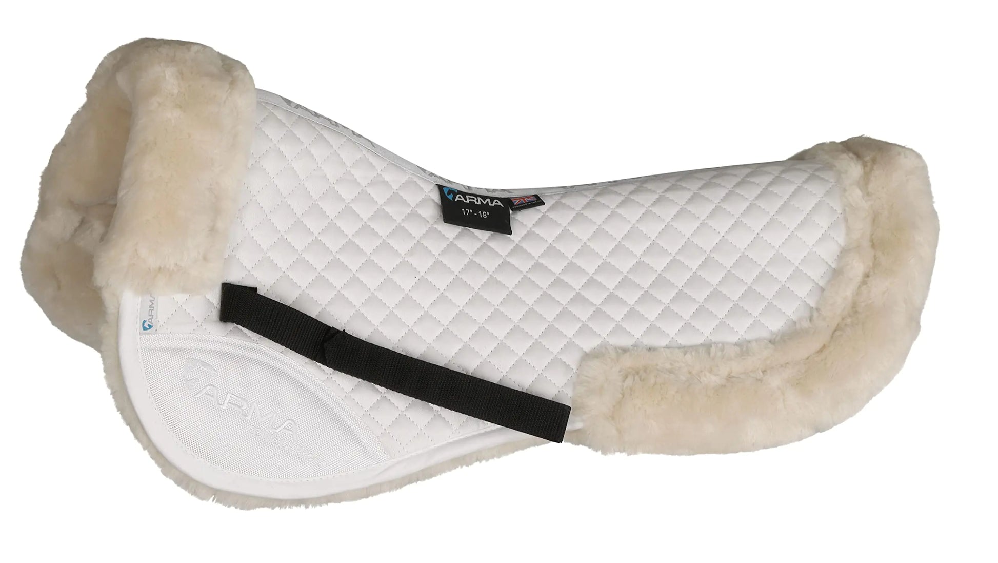 Shires ARMA Half Pad White 17" - 18" - The One Stop Equine Shop
