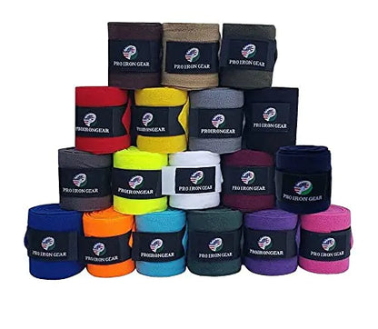 RIDING GEARS Horse Fleece Wraps Bandages/Polo Wraps/Stable Wraps Equestrian Leg Wraps Set of 4 Equestrian Boot Protection (Purple) - The One Stop Equine Shop