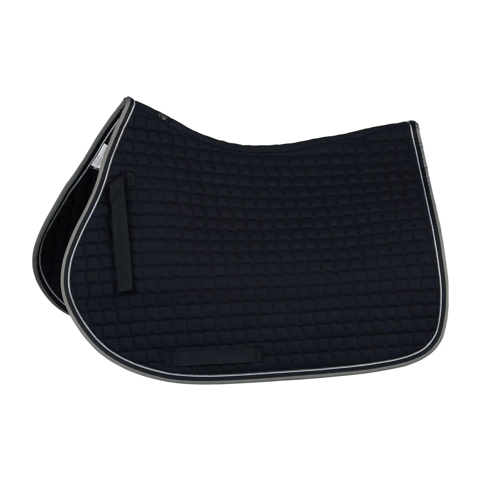 HORZE Adepto Padded All Purpose Quilted Equestrian Saddle Pad for Horses with Two-Tone Trim - Dark Navy - Horse - The One Stop Equine Shop