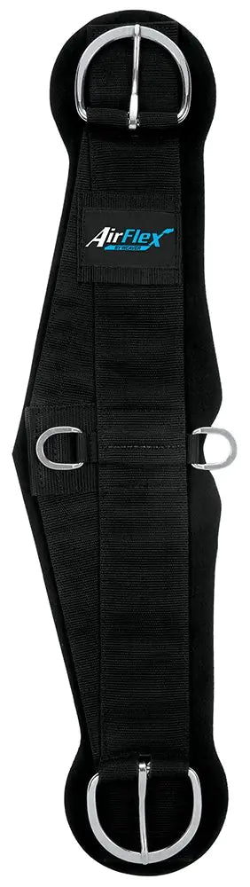 Weaver Equine AirFlex ‎Roper Horse Cinch Anti-Slip Nylon Webbing Saddle Cinch Girth with Smart Cinch Buckle Western Horse Riding Supplies Black - The One Stop Equine Shop