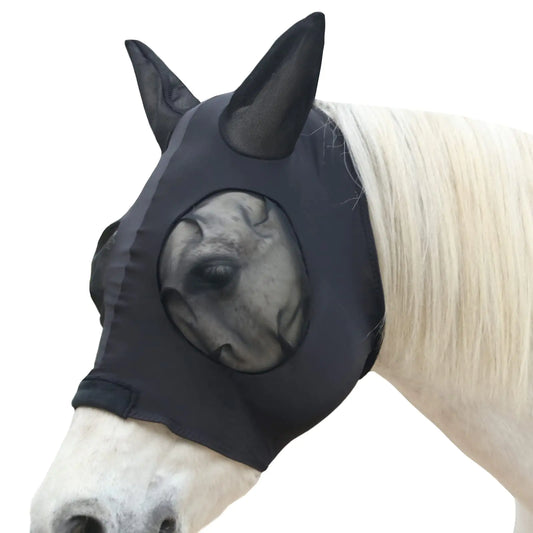 Gallopoff Horse Fly Mask Fly Masks for Horses with Ears Super Comfort & Stretchy Fitting Lycra Equine Fly Mask Blue Cob - The One Stop Equine Shop
