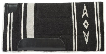 Weaver Equine 32" x 32" Straight Acrylic Horse Saddle Pad Shock Absorbing Western Saddle Pad for Protection Durable Equine Supplies ‎Black/Gray