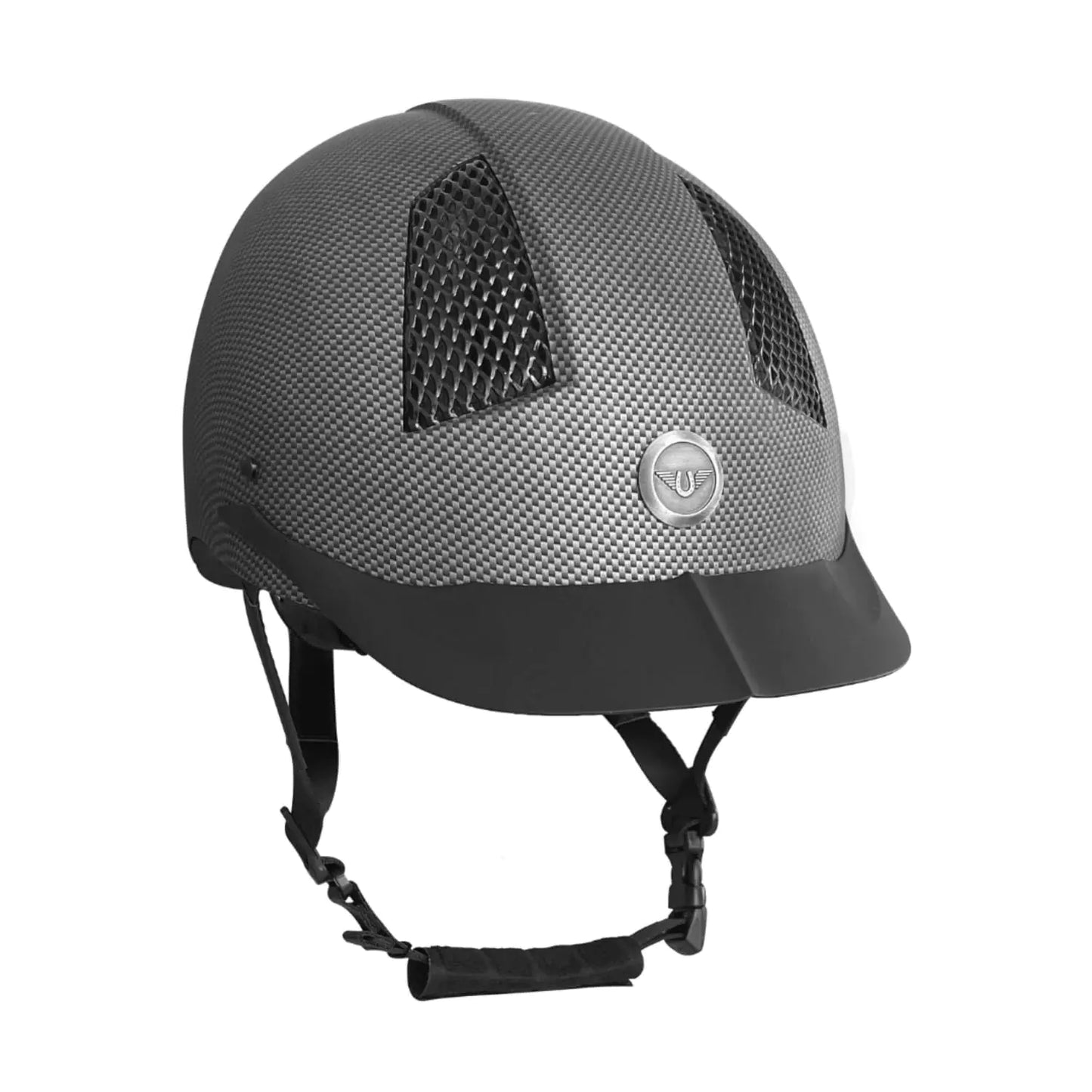 TuffRider Starter Carbon Fiber Print Equestrian Horse Riding Helmet-Black-Extra Large - The One Stop Equine Shop