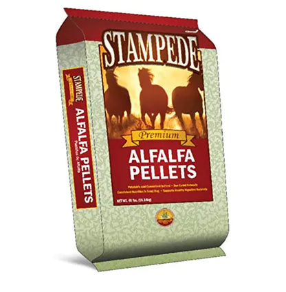 Stampede Alfalfa Pellets Non-GMO - Perfect for Rabbits Goats Equine and More! (40 lb)