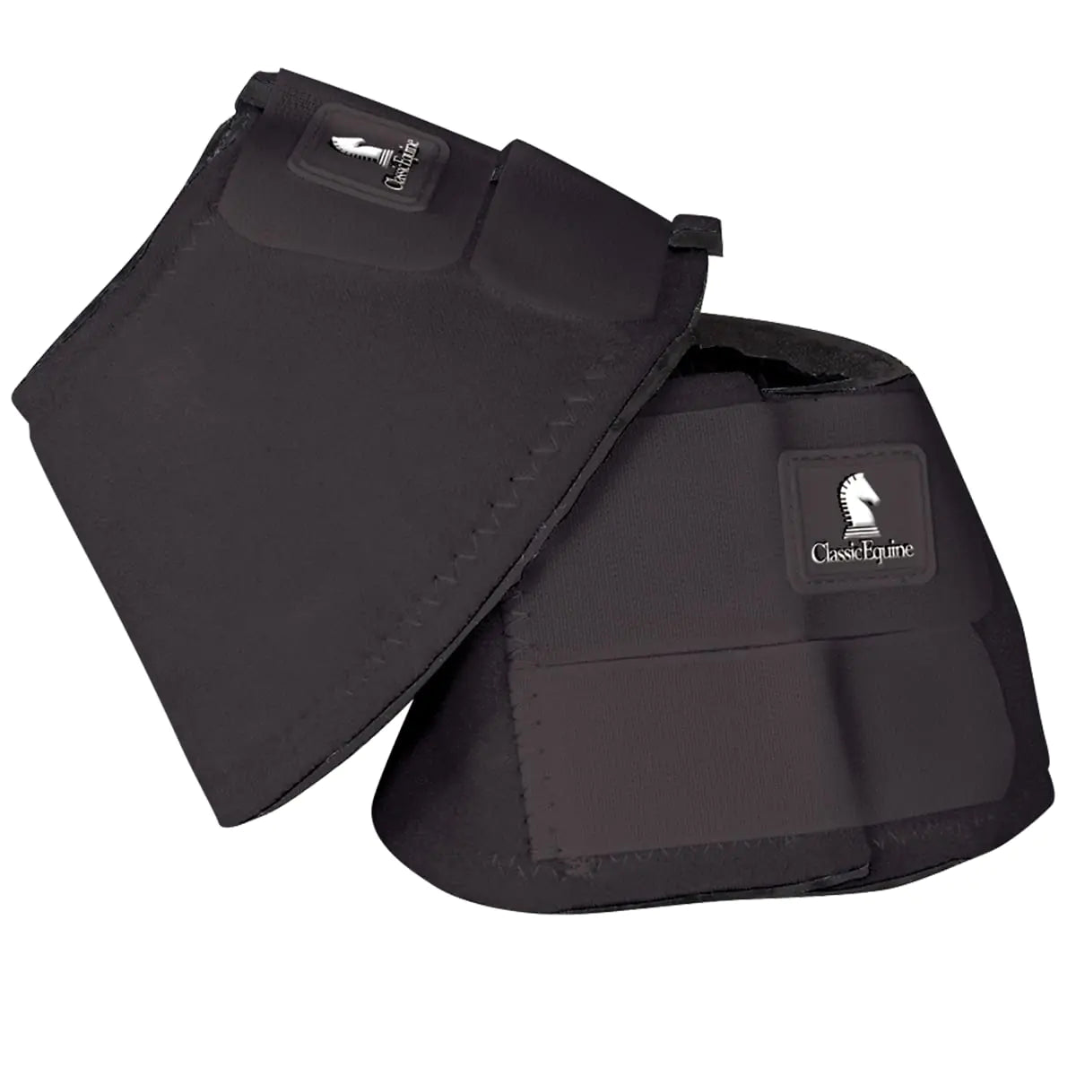 Classic Equine Neoprene Bell Boots Black Medium - The One Stop Equine Shop