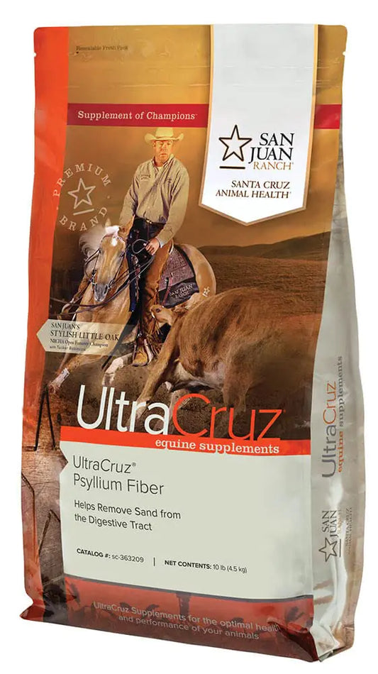 UltraCruz Equine Psyllium Fiber Supplement for Horses 10 lb Pellet (32 Day Supply)