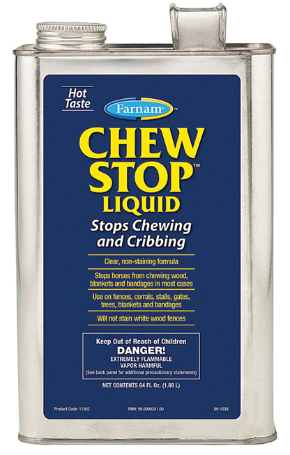 Farnam 272582 Chew Stop Liquid Chewing Deterrent for Horses 64 oz - The One Stop Equine Shop