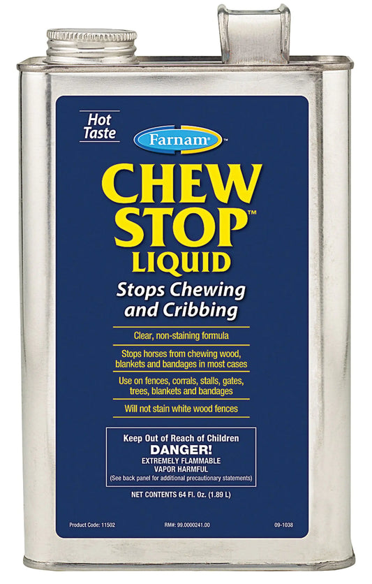 Farnam 272582 Chew Stop Liquid Chewing Deterrent for Horses 64 oz - The One Stop Equine Shop