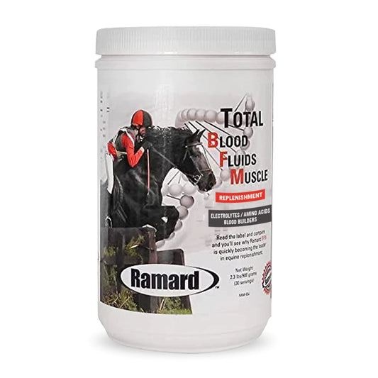 Ramard Muscle Builder & Blood Replenishment for Race Horses - Equine Electrolytes Blood Builder Muscle Up Probiotics - High-Performance Powder Supplements - 2.3 lbs Jar (Size: 2.3 lbs) - The One Stop Equine Shop