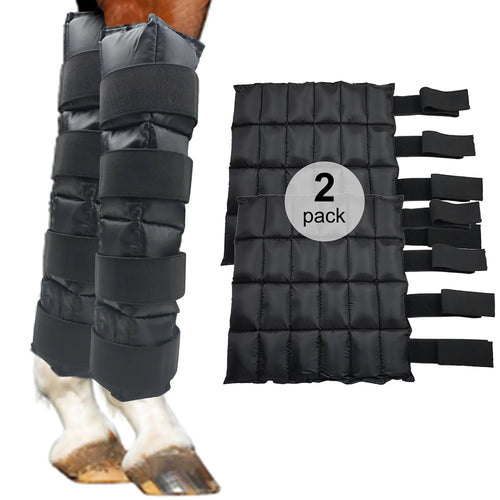 Ice Boot for Horses Ice Pack Wraps Set of 2 Cooling Wraps for Horse Injuries Equine Ice Wraps for Horses Leg Knee Hock Reusable Horse Full Leg Ice Boot Cold Therapy 16.9 X 16.1 - The One Stop Equine Shop
