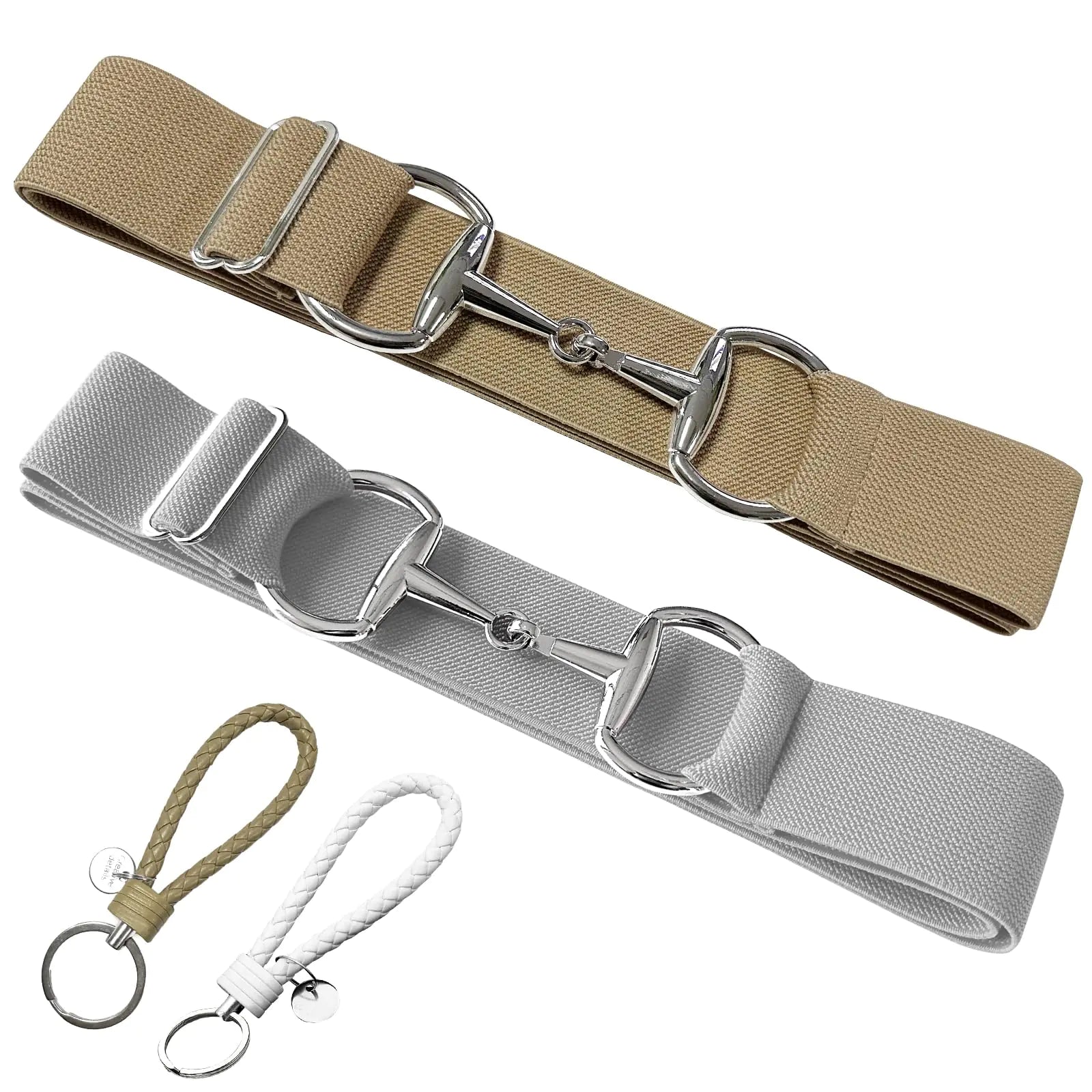 2pcs Elastic Equestrian Belt Equestrian Elastic Belt Equestrian Surcingle Buckle Belt Elastic Equestrian Belt Bit Buckle Leather Key Strap for Horseback Riding Equestrian Sports - The One Stop Equine Shop