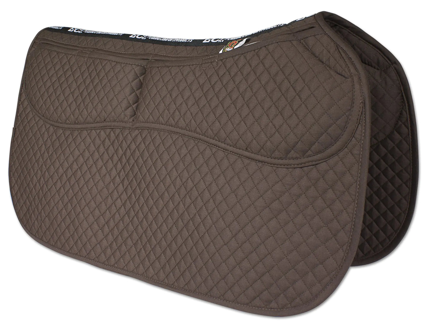 ECP Equine Comfort Products Thermoregulating Therapeutic Sturdy Support Western Saddle Pad with Adjustable Memory Foam Brown - The One Stop Equine Shop