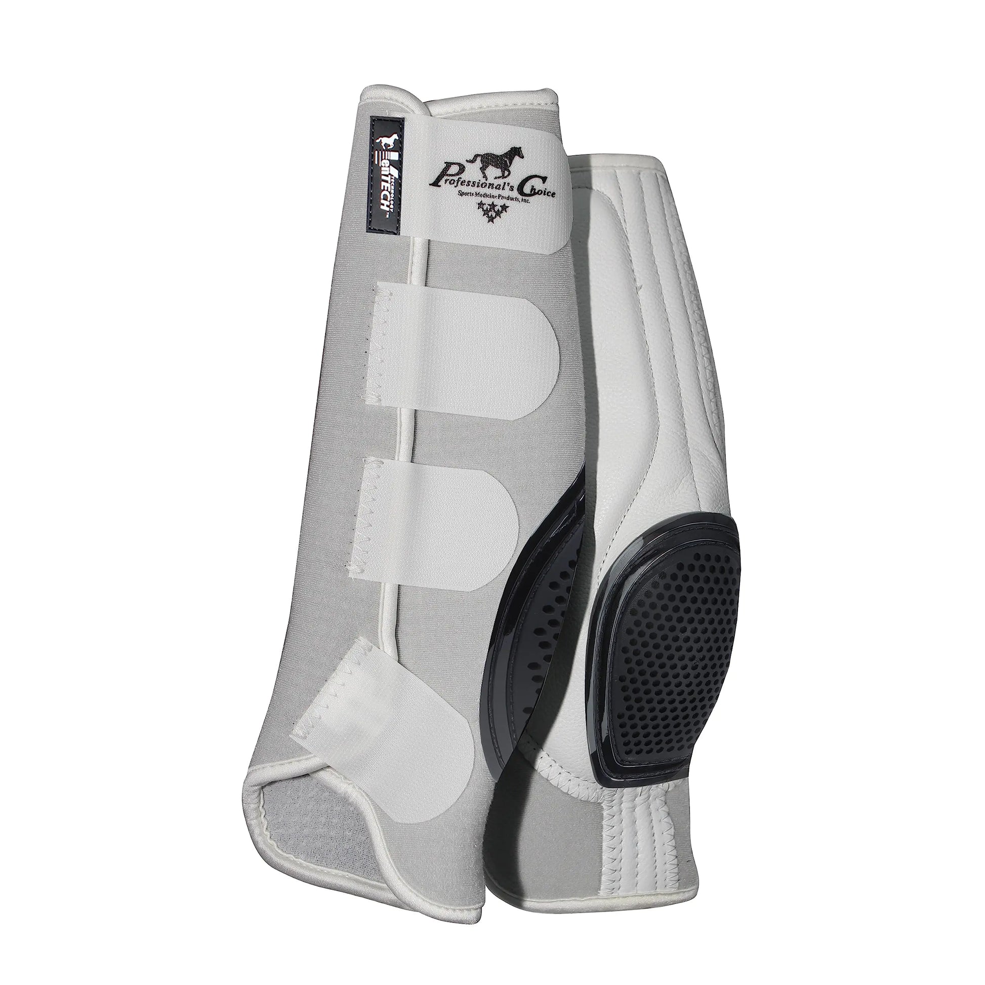 Professionals Choice Equine Ventech SlideTec Skid Rear Leg Boot | Prevents Burns During Sliding Stops | Pair | Standard 13.5" | White - The One Stop Equine Shop