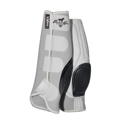 Professionals Choice Equine Ventech SlideTec Skid Rear Leg Boot | Prevents Burns During Sliding Stops | Pair | Standard 13.5" | White - The One Stop Equine Shop