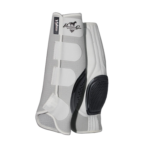 Professionals Choice Equine Ventech SlideTec Skid Rear Leg Boot | Prevents Burns During Sliding Stops | Pair | Standard 13.5" | White - The One Stop Equine Shop