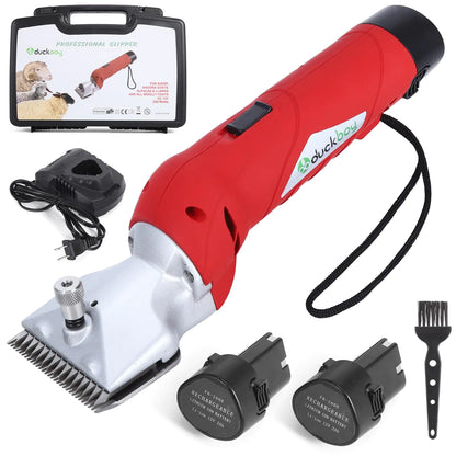 DUCKBOY Cordless Horse Clipper Rechargeable Battery Powered Animals Shears Grooming Tools for Shaving Fur Wool Tool Large Livestocks Llamas Cattle Alpacas Thick Coat Animals Trimmer - The One Stop Equine Shop