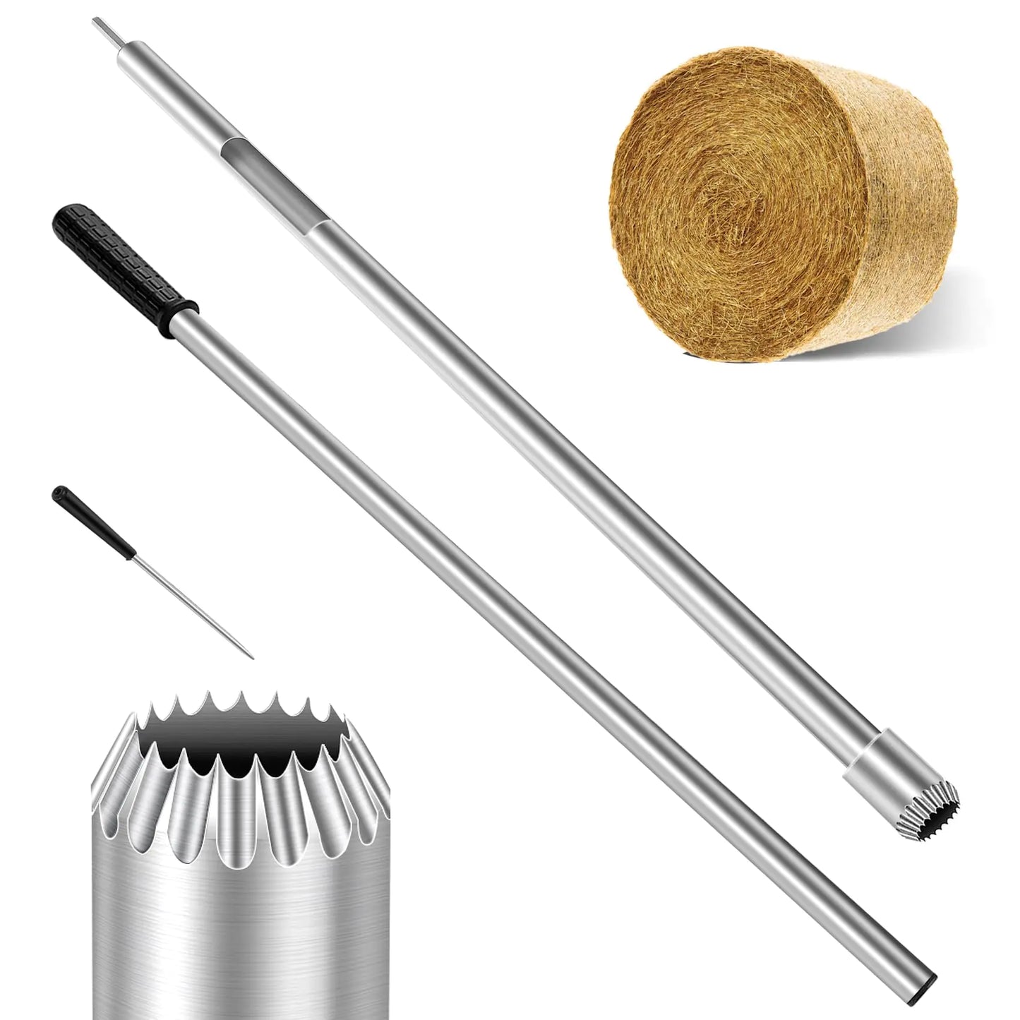 OEM Upgrade Upgraded Hay Probe Bale Sampler 26in Stainless Steel Hay Kit and Forage Probe 26 in Heavy Duty Hay Sampler with Metal FileSerrated Tip Design Use for Stainless Steel Hay Core Sampler - The One Stop Equine Shop