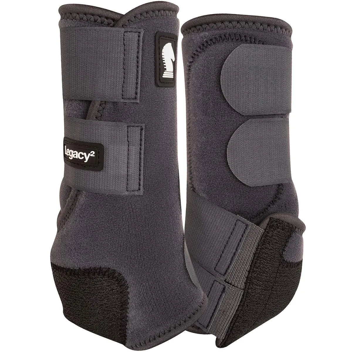 Classic Equine Legacy2 Support Boots Front Charcoal Medium