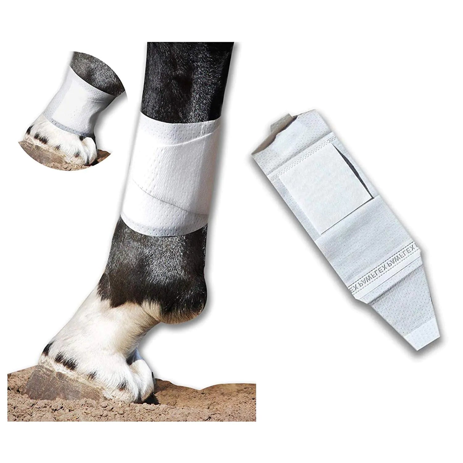 Cohesive wrap Alternative Equine BandaFlex Horse Bandages for Lower Leg Double Catch Fasteners Super Stretch Disposable Washable & Breathable (Small 10 Pack) - The One Stop Equine Shop