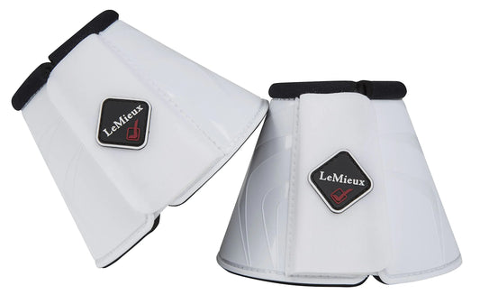 LeMieux ProShell Overreach Horse Boots - Over Reach or Bell Boots for Horses - Protective Gear and Training Equipment - Equine Boots Wraps & Accessories (White - Large) - The One Stop Equine Shop